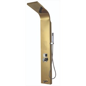 Zara stainles steel hydromassage shower panel 02 - Gold 